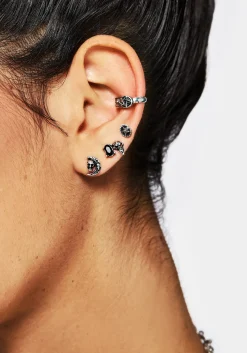 Moira Skull Stud Earrings Set