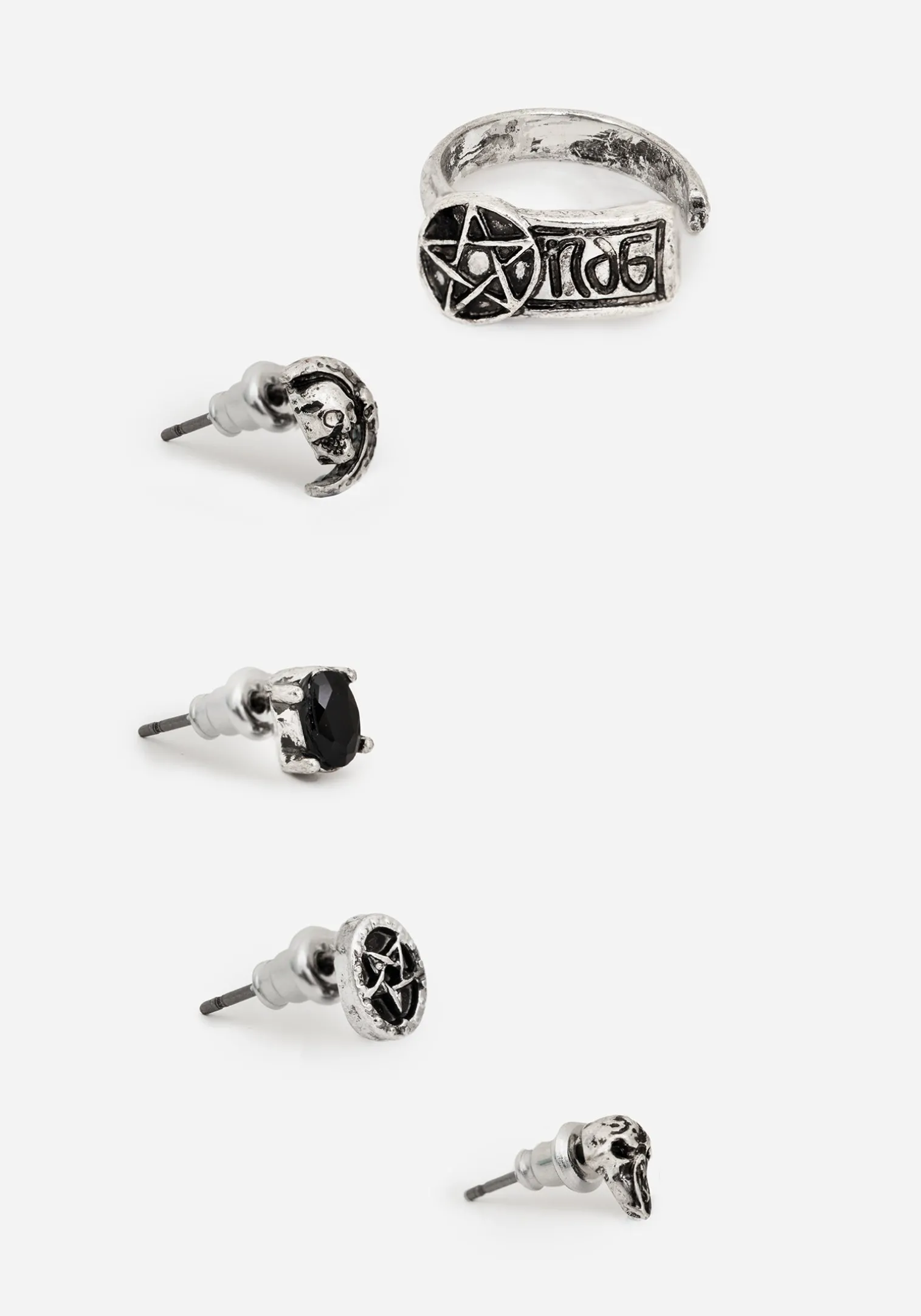 Moira Skull Stud Earrings Set