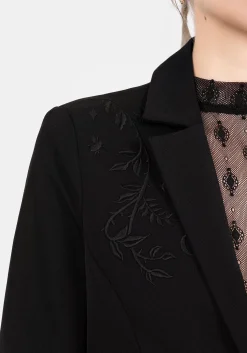 Mona Embroidered Crop Blazer