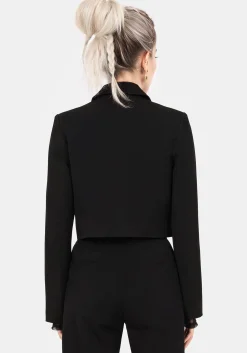 Mona Embroidered Crop Blazer