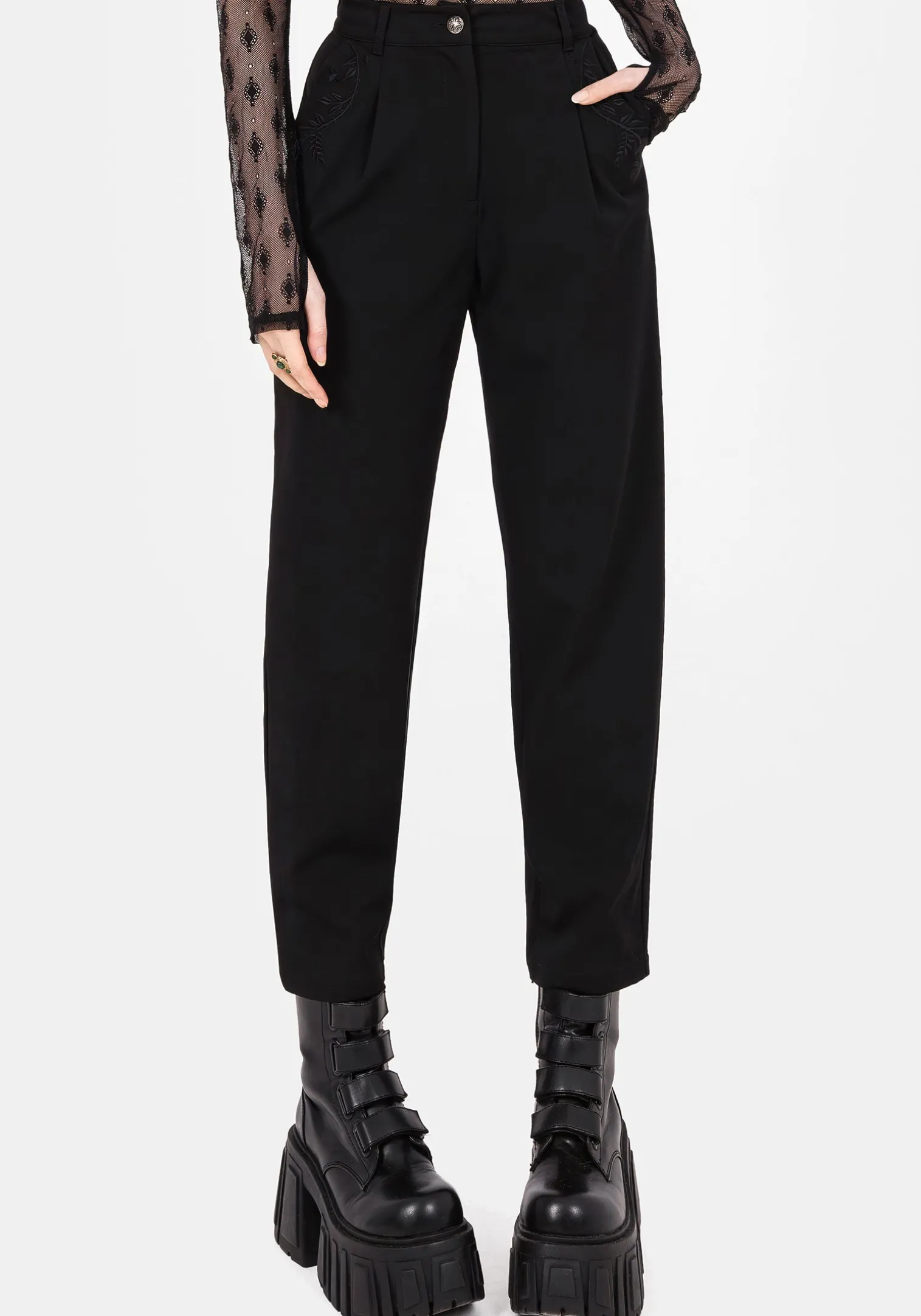 Mona Embroidered Tapered Trousers