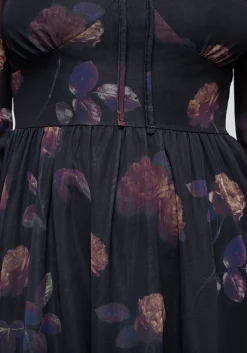 Monica Floral Mesh Skater Dress