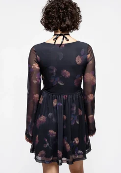 Monica Floral Mesh Skater Dress