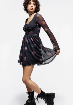 Monica Floral Mesh Skater Dress