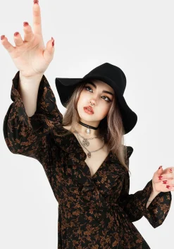 Monstera Frill Wrap Mini Dress