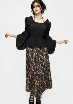 Monstera Halter Tie Square Neck Top