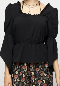Monstera Halter Tie Square Neck Top