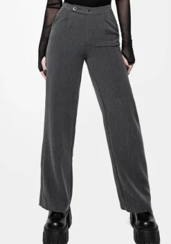 Moonage Herringbone Tailored Trousers - Grey