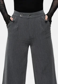 Moonage Herringbone Tailored Trousers - Grey