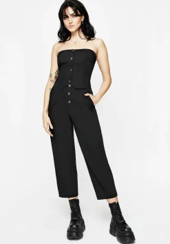Moonbow Embroidered Strapless Tailored Waistcoat