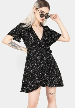 Moonseed Wrap Ruffle Dress