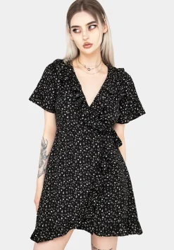 Moonseed Wrap Ruffle Dress