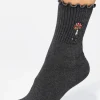 Morchella Embroidered Mushroom Socks