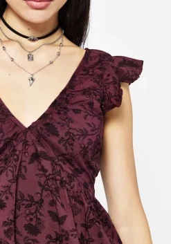 Morgana Cotton Broderie Frill Sleeve Mini Dress