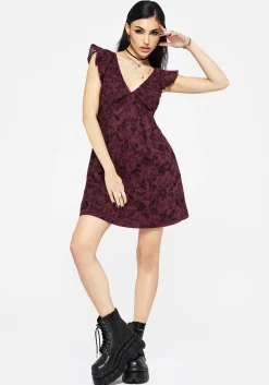 Morgana Cotton Broderie Frill Sleeve Mini Dress
