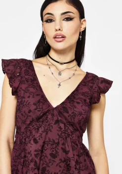 Morgana Cotton Broderie Frill Sleeve Mini Dress