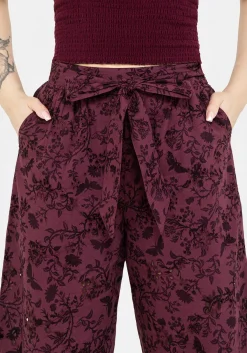 Morgana Cotton Broderie Tie Waist Culottes
