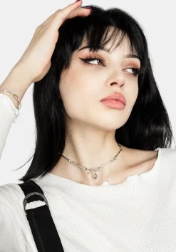 Mori Bones Black Agate Choker