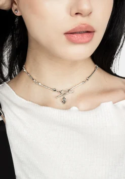 Mori Bones Black Agate Choker