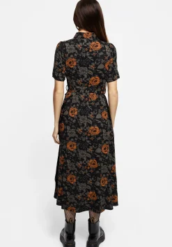 Mortify Floral Print Midi Shirt Dress