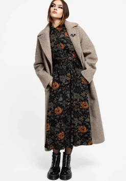 Mortify Floral Print Midi Shirt Dress