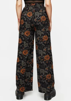 Mortify Floral Print Wide Leg Trousers