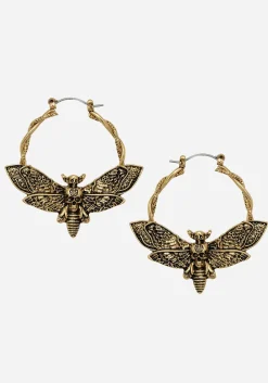 Mortmoth Hoop Earring - Gold