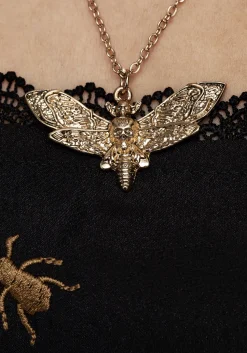 Mortmoth Layered Choker Necklace - Gold