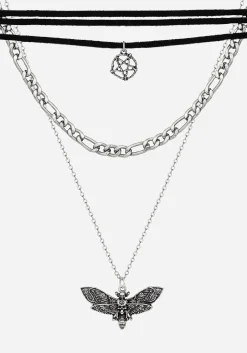 Mortmoth Layered Choker Necklace