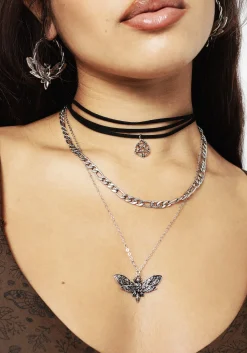 Mortmoth Layered Choker Necklace