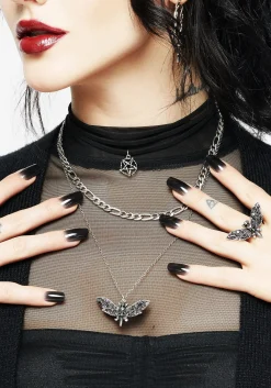 Mortmoth Layered Choker Necklace