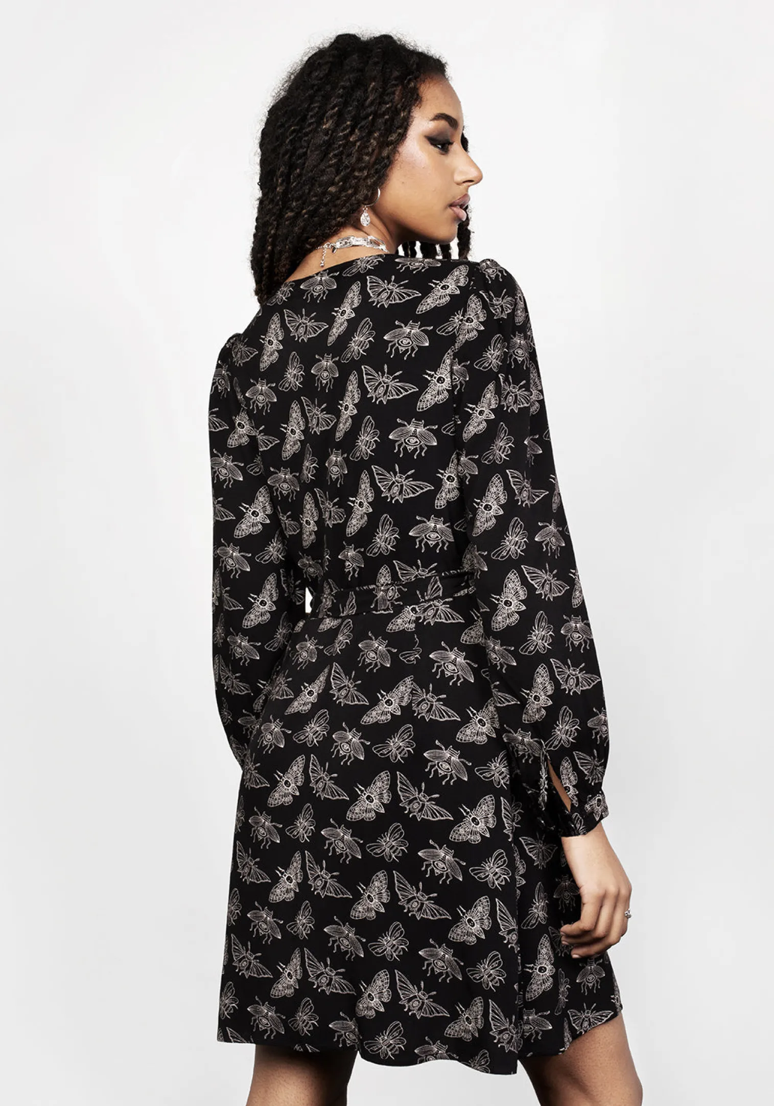 Mortmoth Wrap Mini Dress