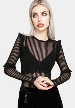 Mourning Ruffle Top
