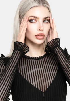 Mourning Ruffle Top