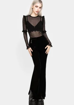 Mourning Ruffle Top