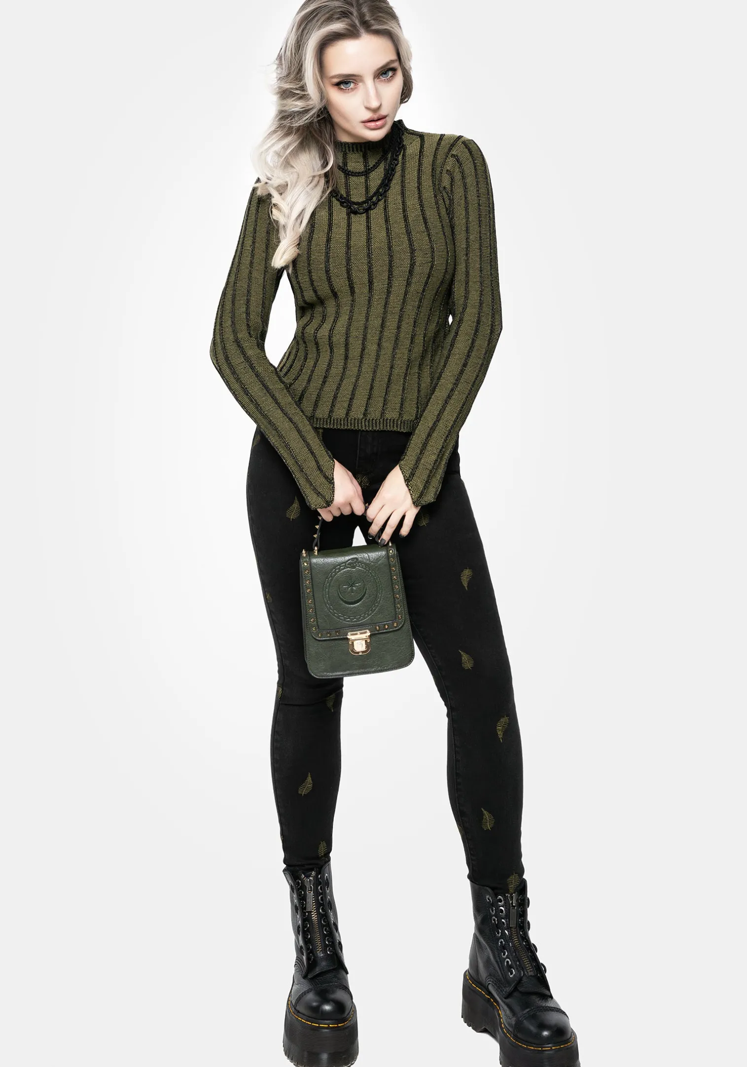 Myrsina Plated Rib Knit Top