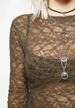 Myrtle Floral Lace Long Sleeve Top