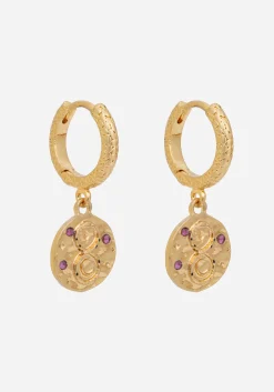 Naja Snake Charm Hoop Earrings