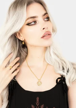 Naja Snake Charm Hoop Earrings