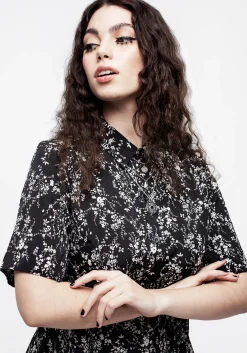 Naomi Floral Mini Shirt Dress