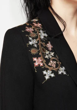 Nasturtium Floral Embroidered Relaxed Blazer