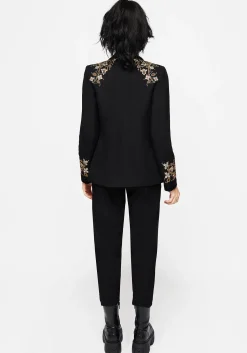 Nasturtium Floral Embroidered Relaxed Blazer