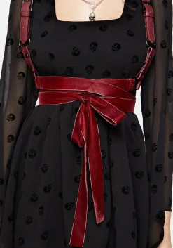 Natalia Ribbon Wrap Harness - Oxblood
