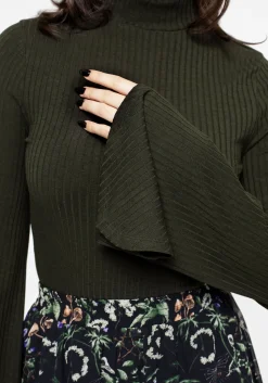 Nectar High Neck Flared Sleeve Top