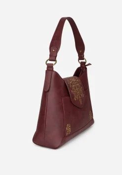Neriene Embroidered Slouchy Shoulder Bag