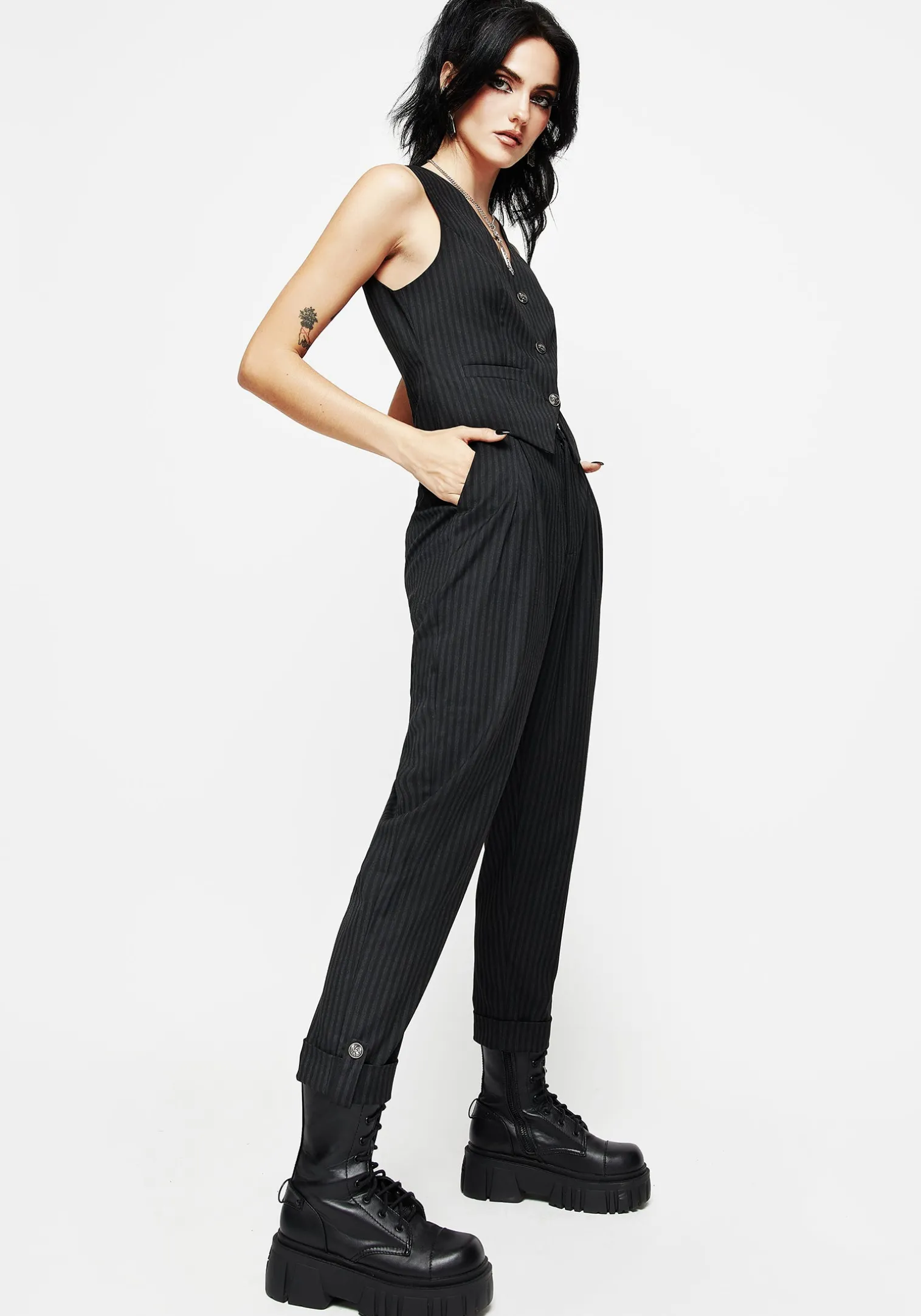 Nevermore Pinstripe Tailored Trousers