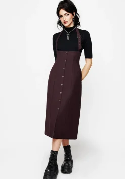 New Age Halter Neck Pinafore Midi Dress