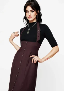 New Age Halter Neck Pinafore Midi Dress