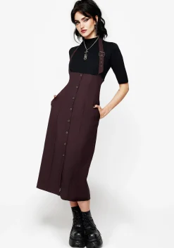 New Age Halter Neck Pinafore Midi Dress