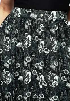 Nightbloom Button Front Midaxi Skirt